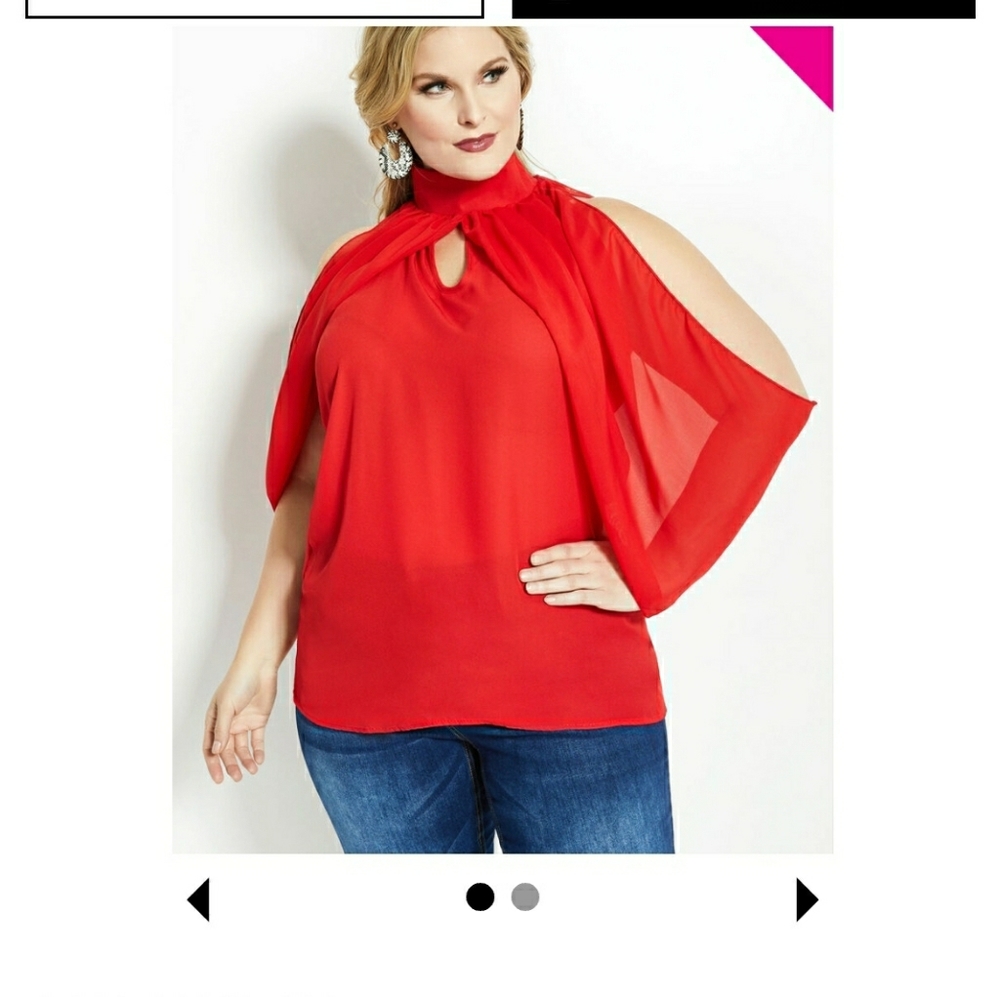 Ashley Stewart chiffon plus size blouse